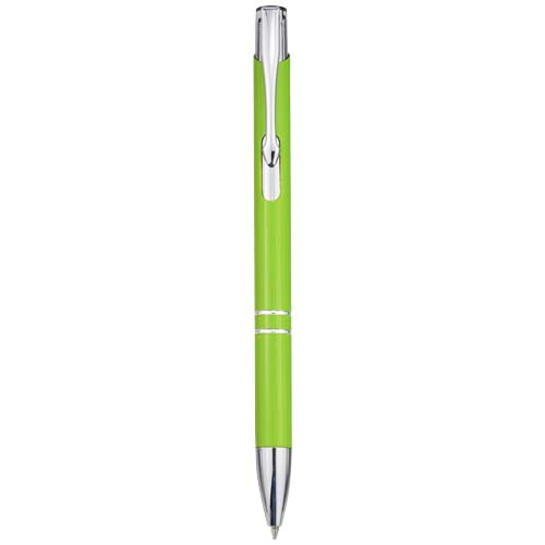 Stylo en aluminium recyclé promotionnel Moneta Citron vert